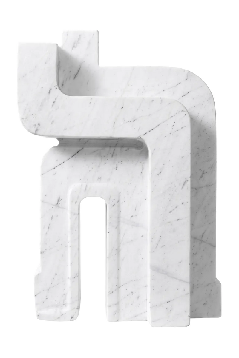 Objet décoratif en marbre blanc | Eichholtz Alaistair | Meubleluxe.fr
