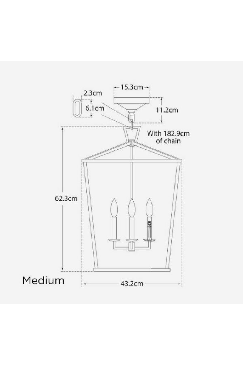 Lanterne suspension en métal noir | Andrew Martin Darlana XS | Meubleluxe.fr