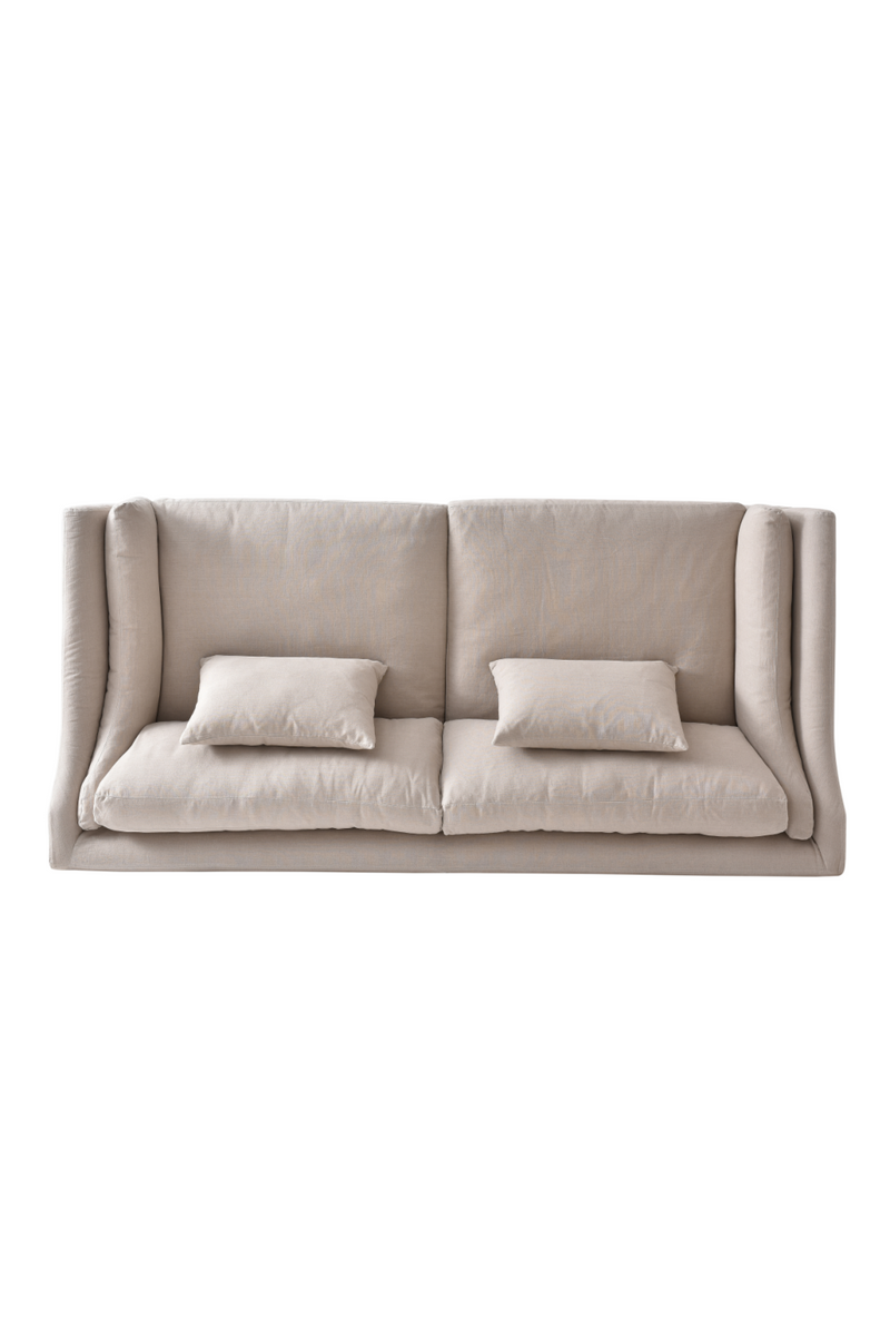 Canapé 4 places en lin neutre | Andrew Martin Lagoon | Meubleluxe.fr