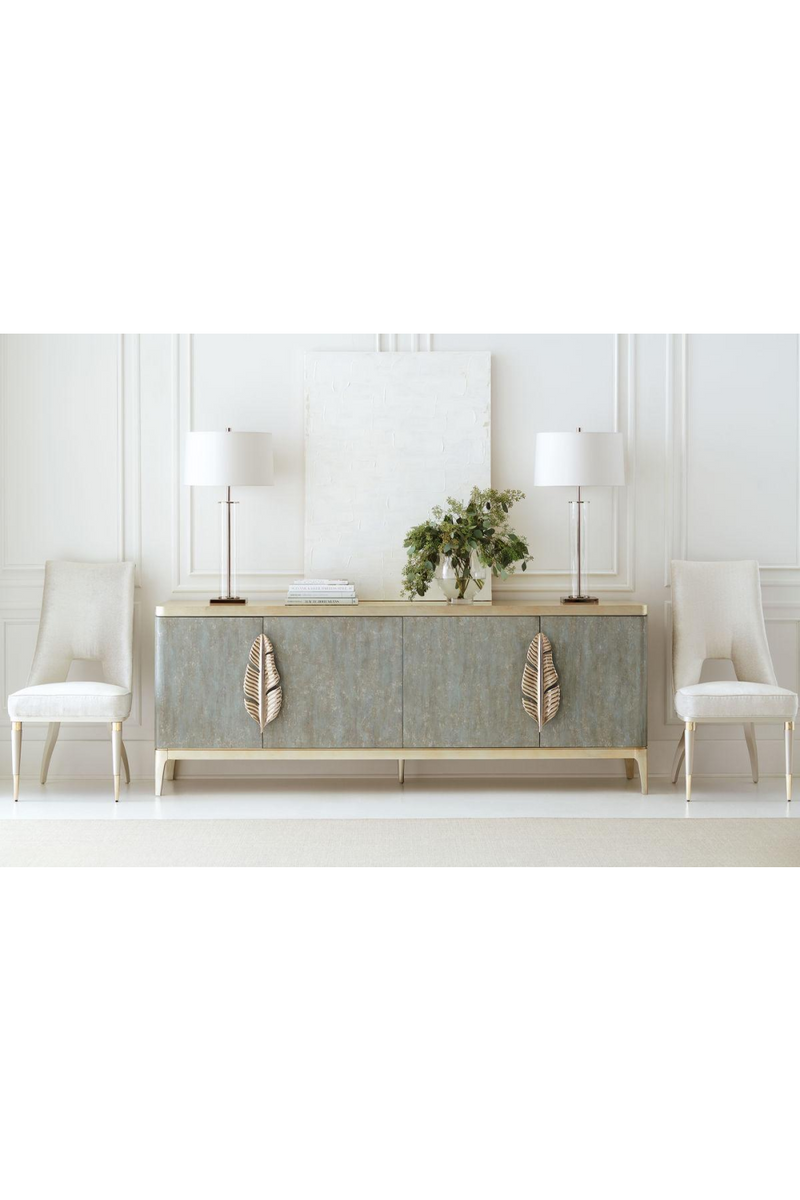 Chaise de salle à manger en tissu blanc écru | Caracole Honour | Meubleluxe.fr