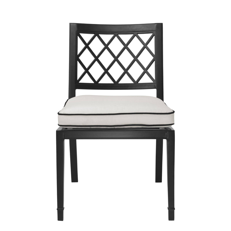 Chaise de table laquée noir | Eichholtz Paladium | Meuble Luxe Moderne