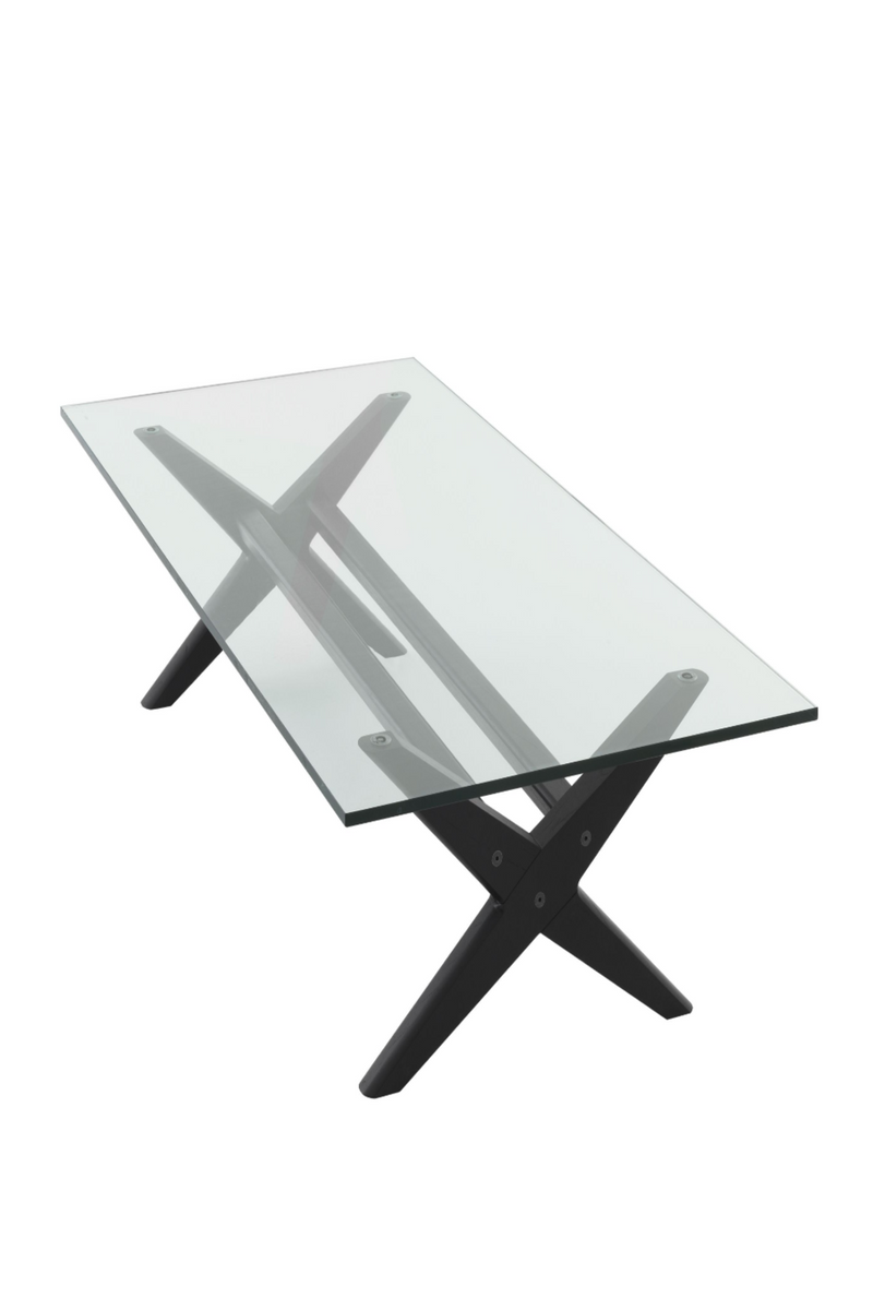 Table basse noire en verre | Eichholtz Maynor | Meubleluxe.fr