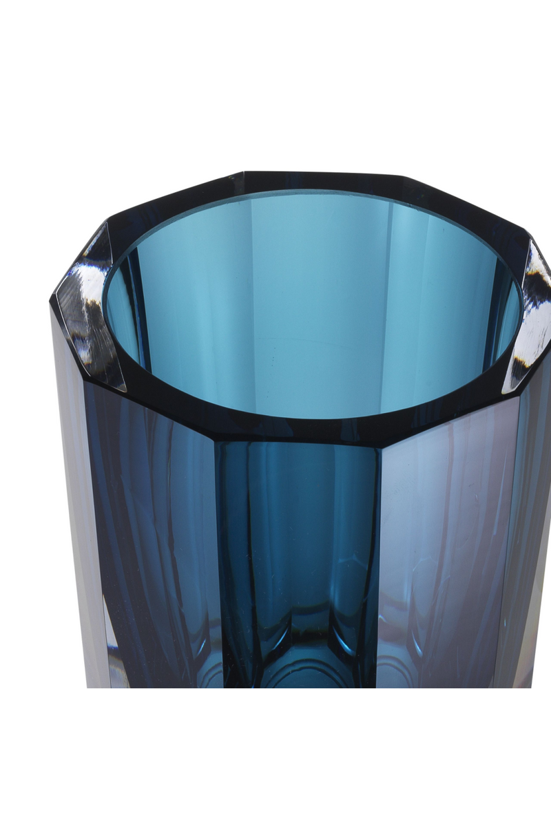 Vase en verre bleu -S- | Eichholtz Chavez | Meubleluxe.fr