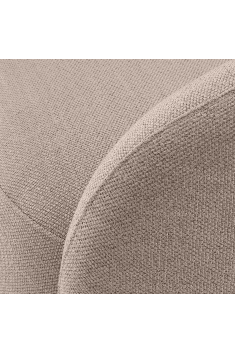 Fauteuil pivotant en tissu sable | Eichholtz Brice | Meubleluxe.fr