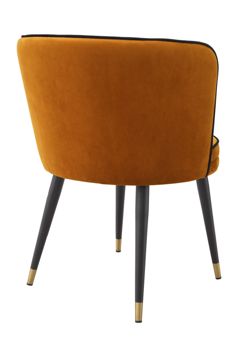 Chaise de salle à manger en velours orange | Eichholtz Grenada | Meubleluxe.fr