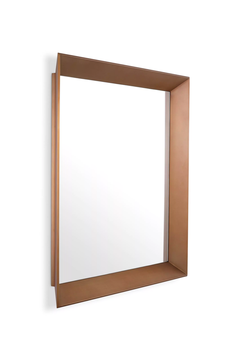 Miroir carré en laiton brossé | Eichholtz Othello | Meubleluxe.fr