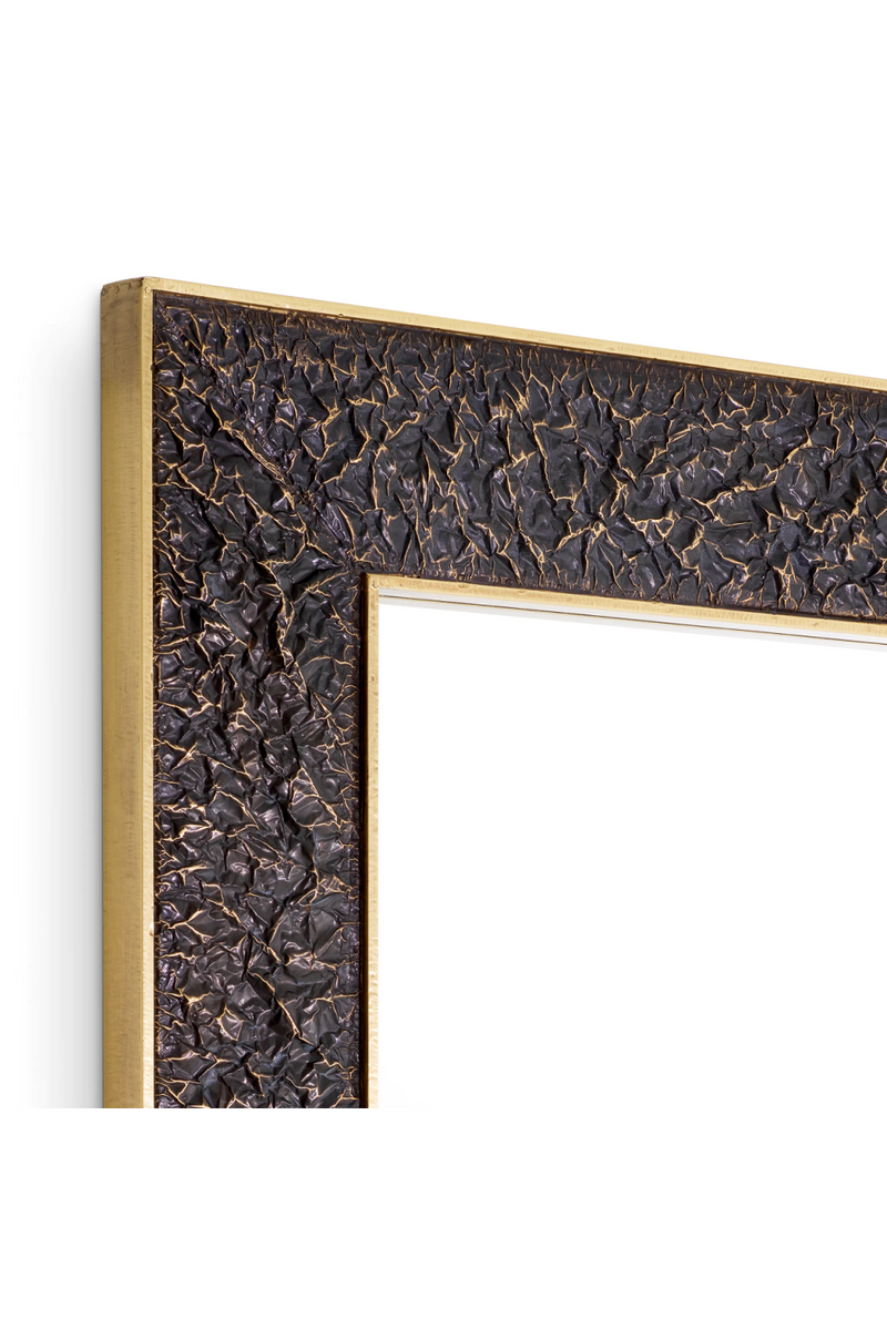 Miroir carré en bronze et laiton vieilli | Eichholtz Risto | Meubleluxe.fr