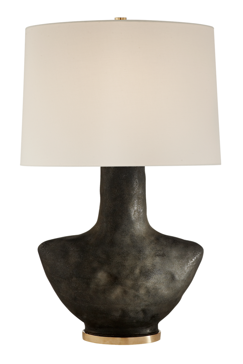 Lampe de table en céramique noire | Andrew Martin Armato | Muebleluxe.fr