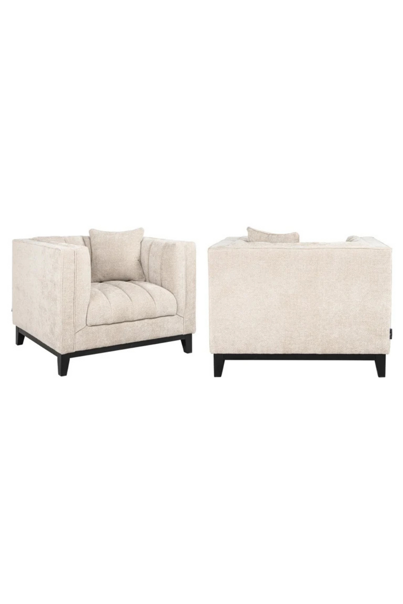 Fauteuil en tissu crème | Richmond Beauchamp