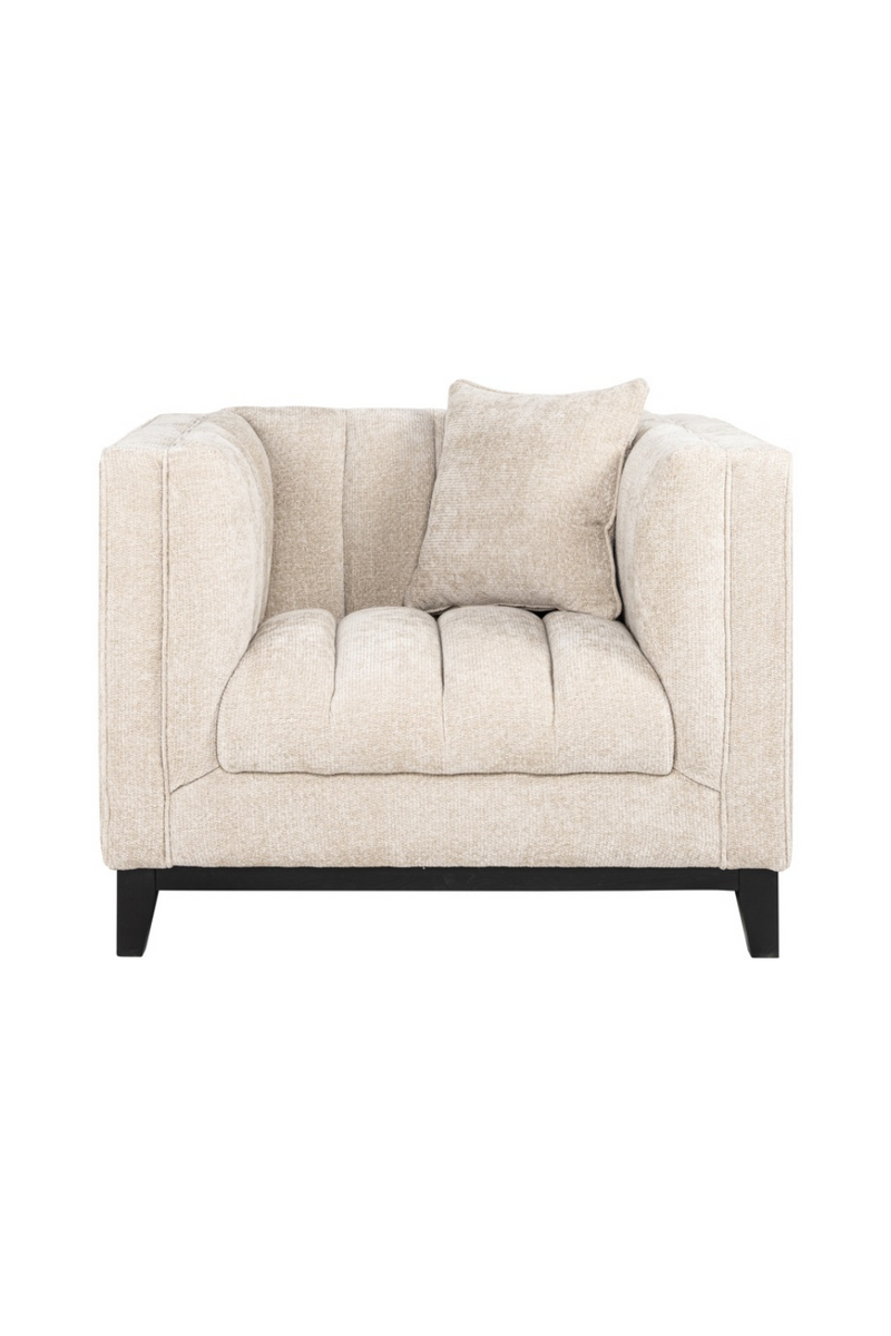 Fauteuil en tissu crème | Richmond Beauchamp