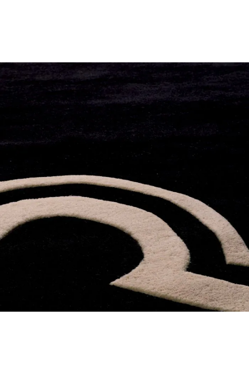 Tapis rond noir & blanc ø 280 cm | Eichholtz Palazzo | Meubleluxe.fr