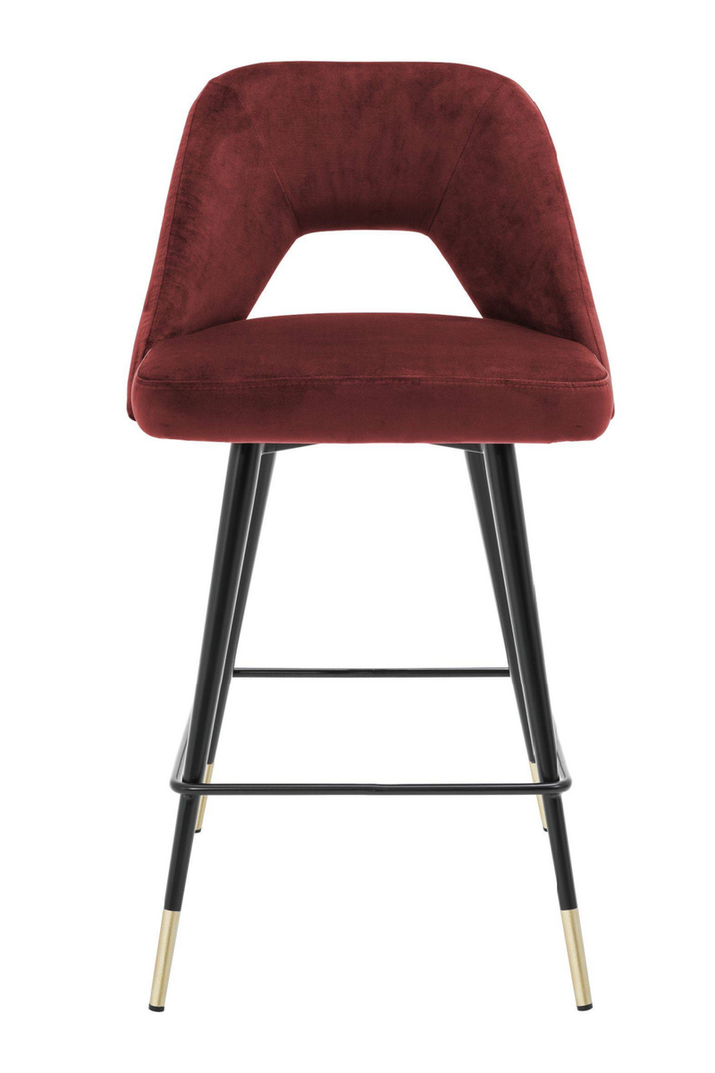 Red Velvet Bar Chair | Eichholtz Avorio