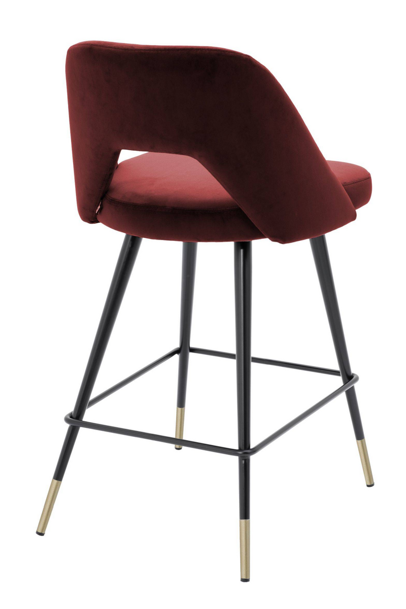 Red Velvet Bar Chair | Eichholtz Avorio