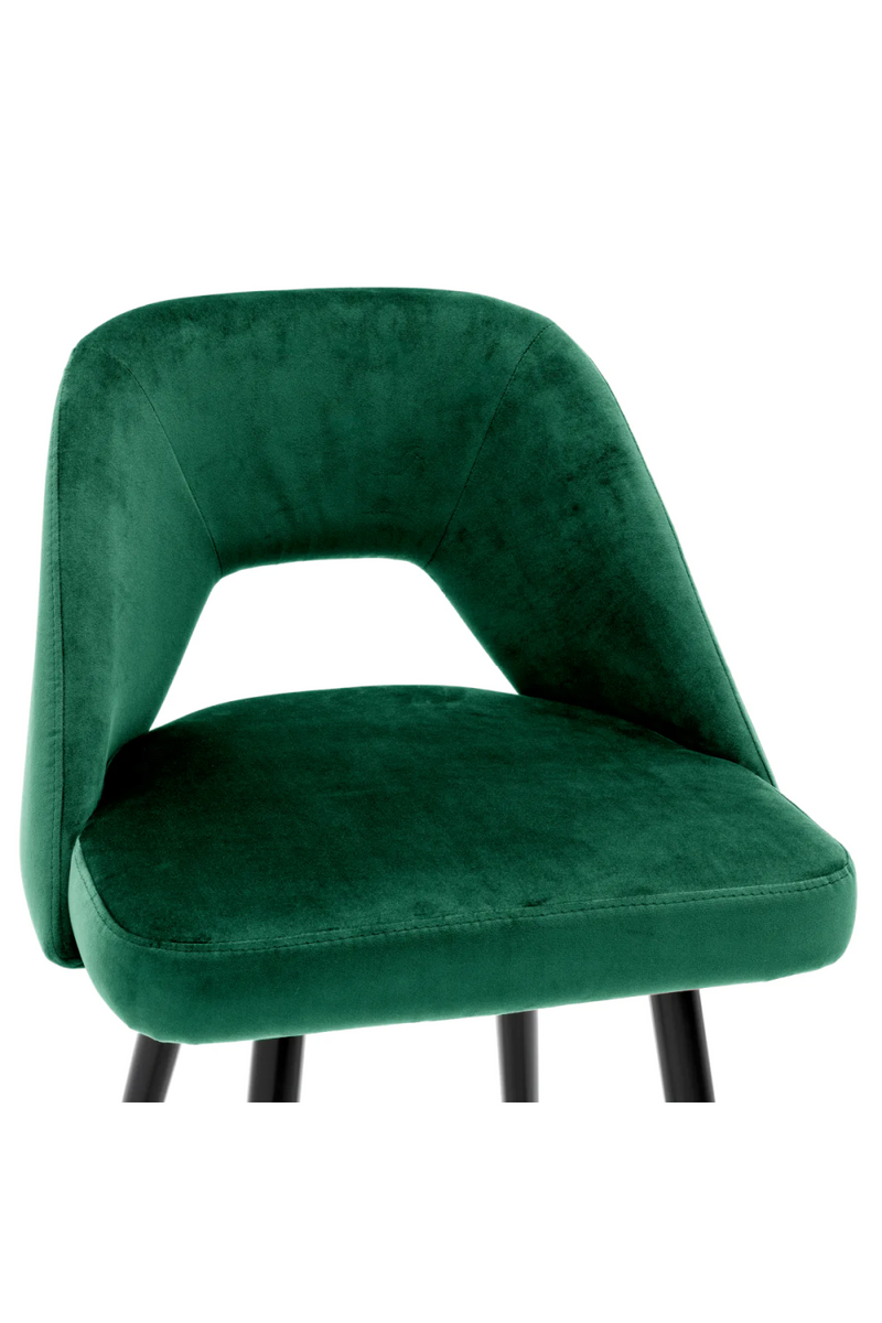 Chaise de bar en velours vert | Eichholtz Avorio | Meubleluxe.fr