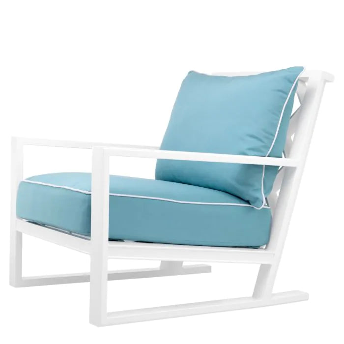 Modern blue outdoor armchair | Eichholtz Como