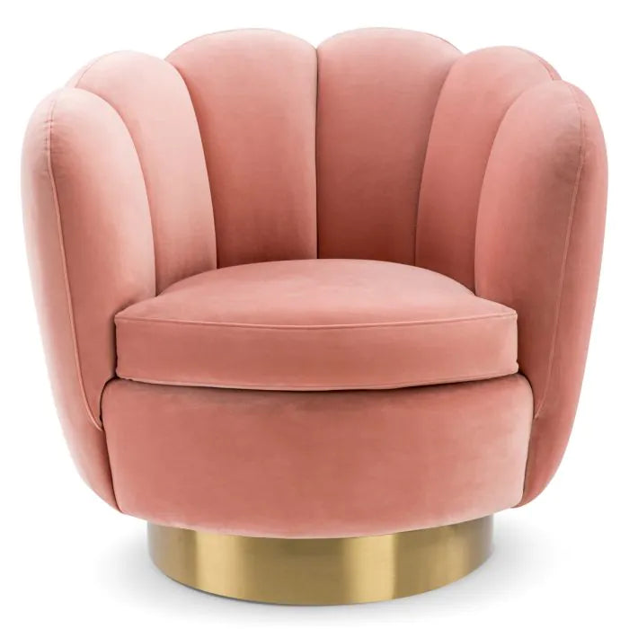 Pink Velvet Swivel Armchair | Eichholtz Mirage