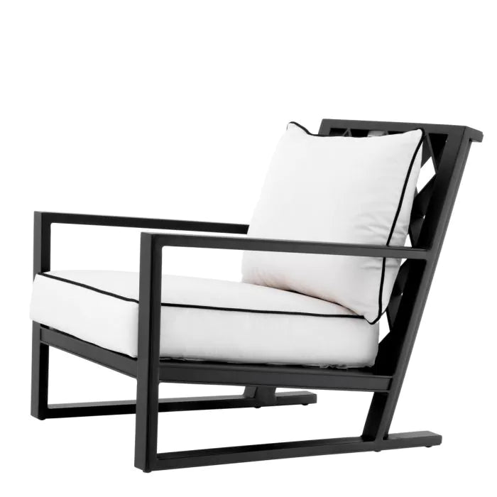 Modern white outdoor armchair | Eichholtz Como 