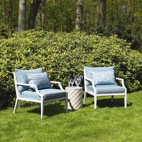 White outdoor bohemian armchair | Eichholtz Bella Vista