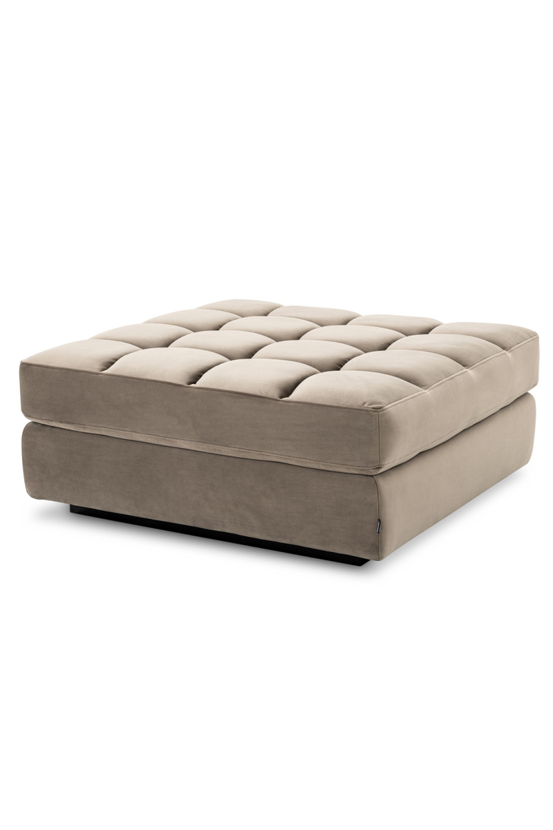 Pouf en velours beige | Eichholtz Dean | Meubleluxe.fr