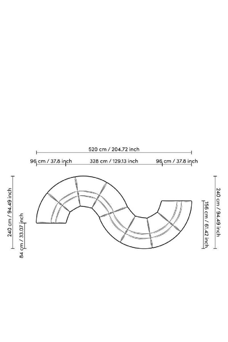 Canapé modulable Lyssa blanc cassé (module d'angle intérieur) | Eichholtz Lindau