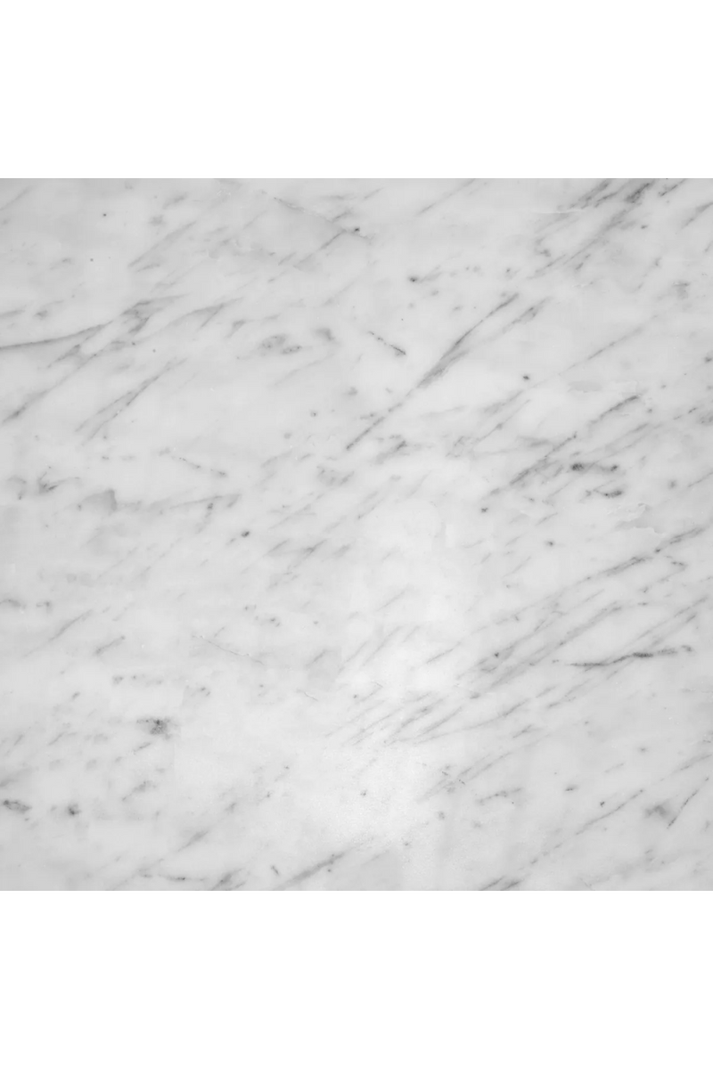 Table d'appoint en marbre blanc et en laiton | Eichholtz Pigna | Meubleluxe.fr
