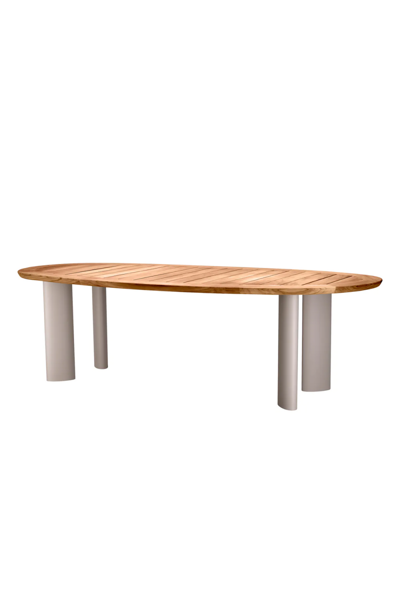 Table de salle à manger en bois d'extérieur | Eichholtz Free Form | Meubleluxe.fr