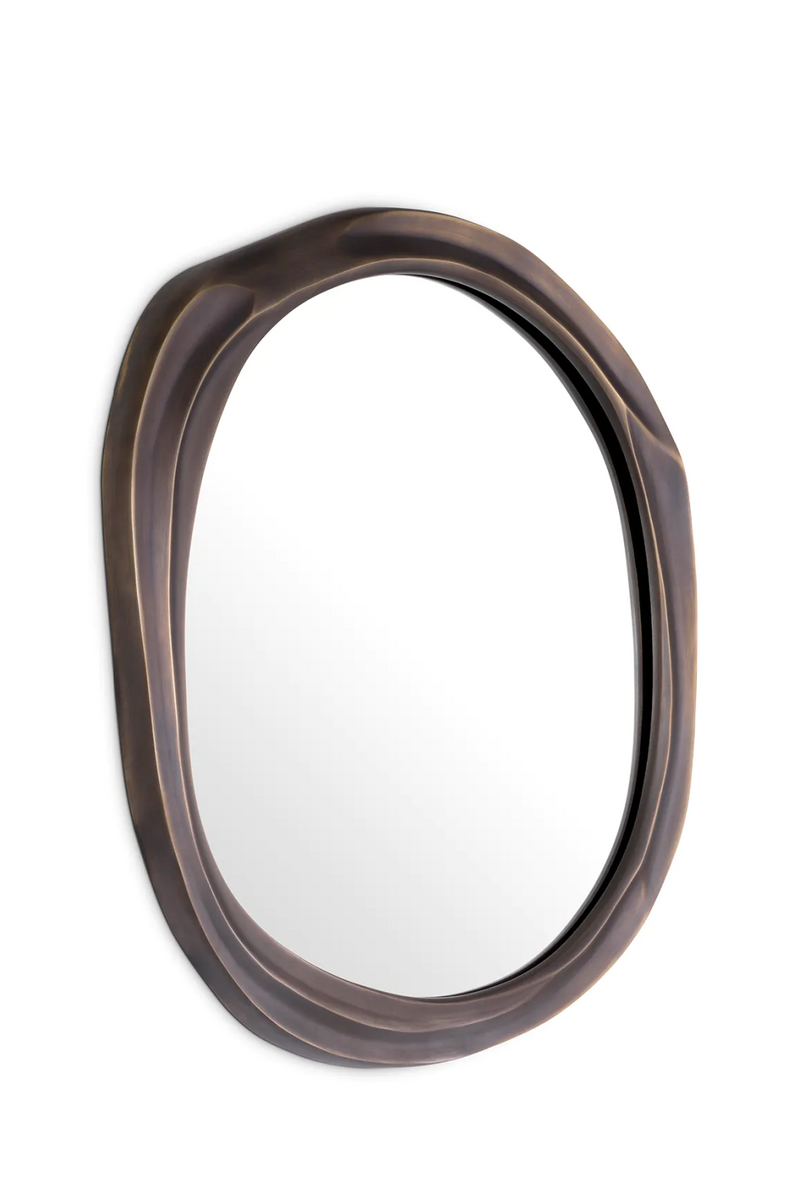 Miroir oval en bronze | Eichholtz Karma S | Meubleluxe.fr