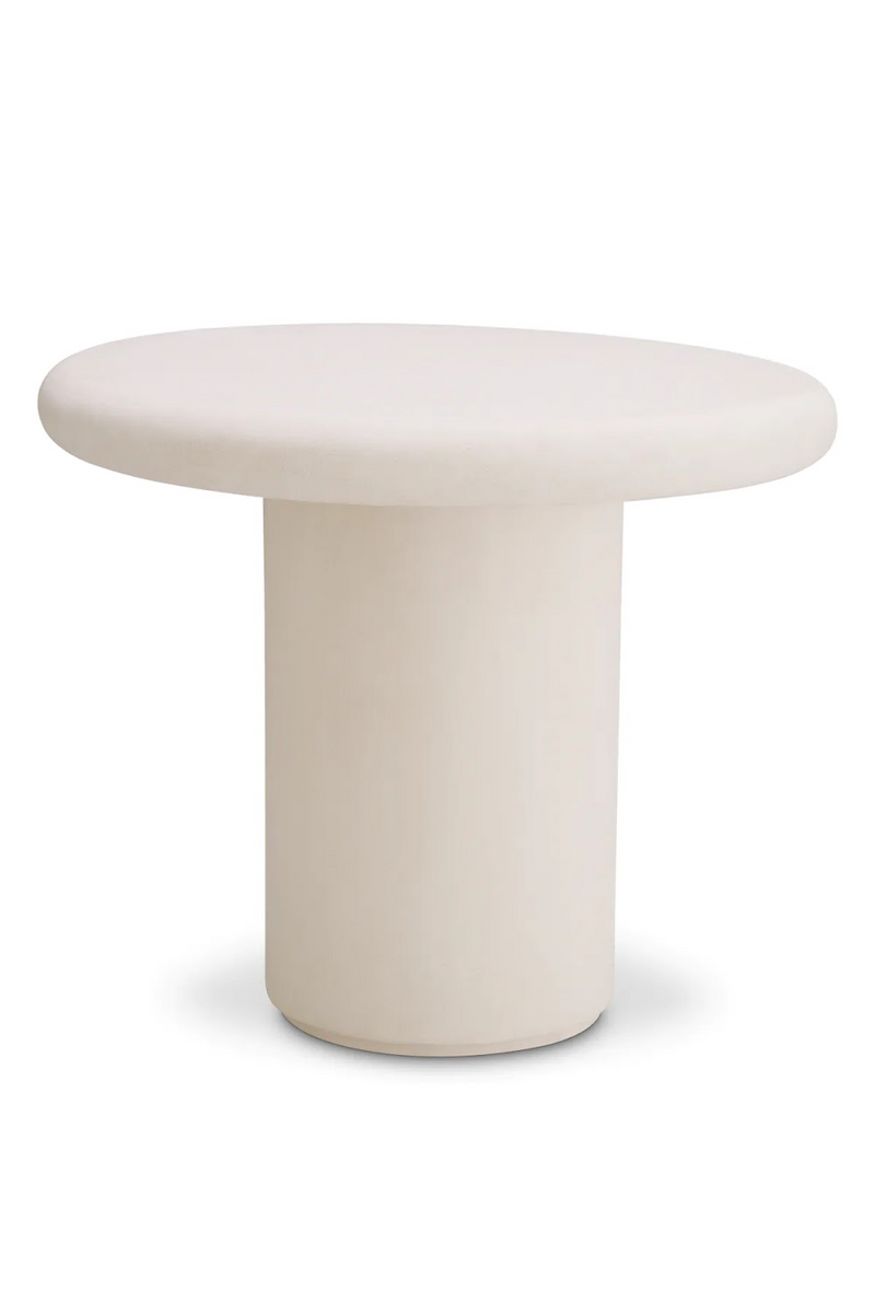 Table d'appoint d'extérieur en béton résine crème | Eichholtz Vitalis | Meubleluxe.fr