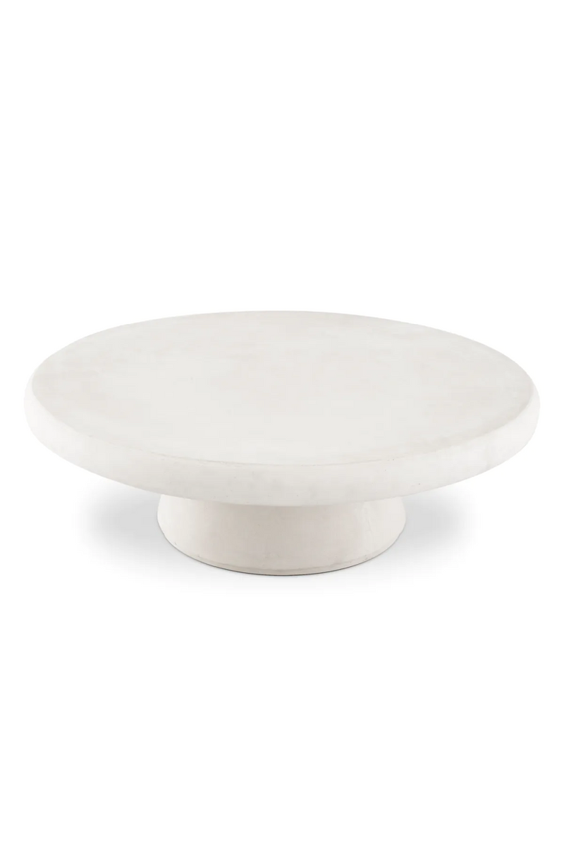Table basse ronde d'extérieur crème | Eichholtz Cleon | Meubleluxe.fr