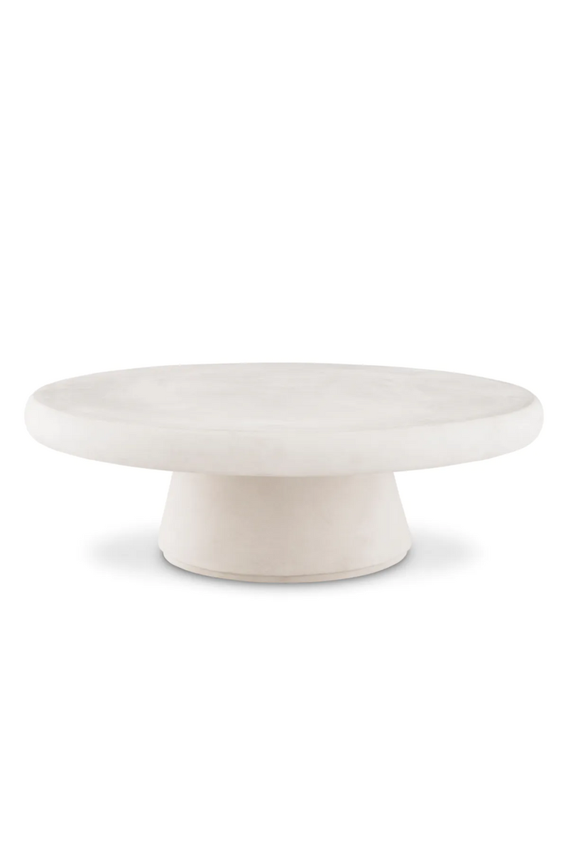 Table basse ronde d'extérieur crème | Eichholtz Cleon | Meubleluxe.fr
