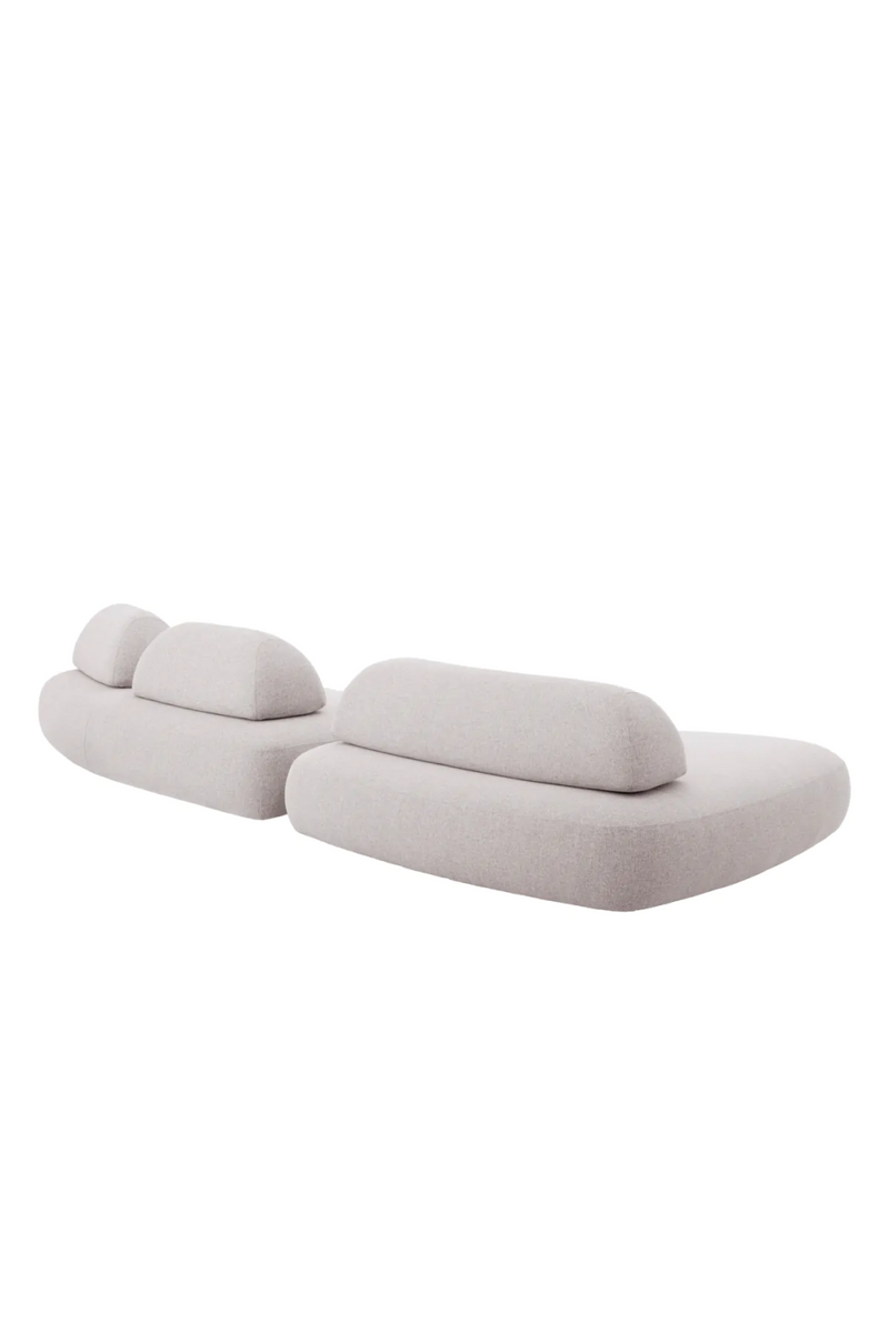 Canapé d'extérieur modulable en tissu gris | Eichholtz Residenzia | Meubleluxe.fr