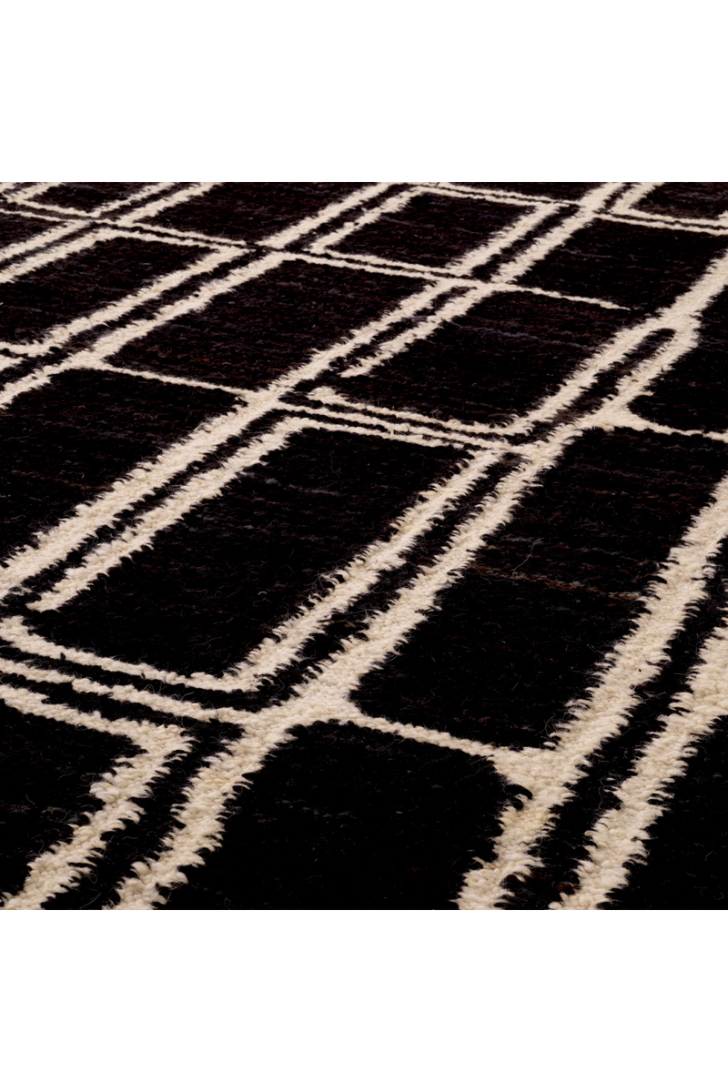 Tapis noir-ivoire 100% laine 200 x 300 cm | Eichholtz Vava | Meubleluxe.fr
