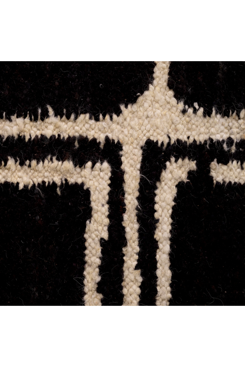 Tapis noir-ivoire 100% laine 200 x 300 cm | Eichholtz Vava | Meubleluxe.fr
