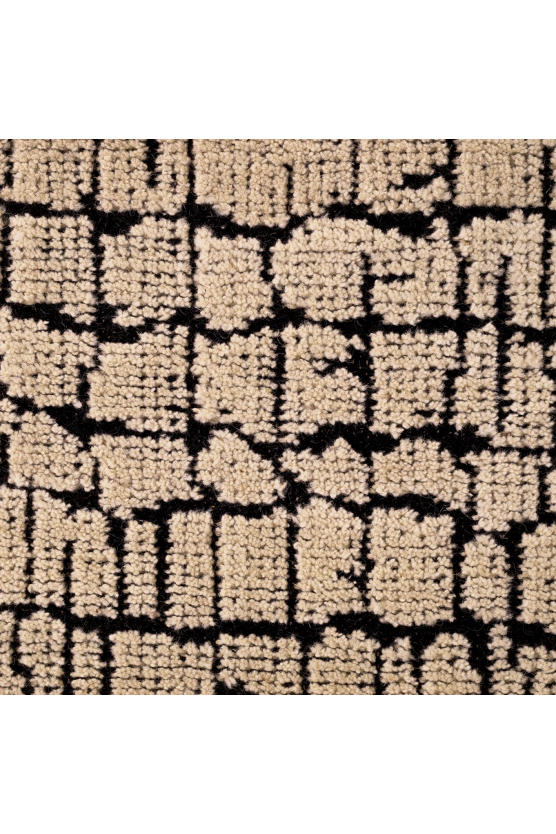 Tapis noir-ivoire 100% laine 200 x 300 cm | Eichholtz Nirvana | Meubleluxe.fr