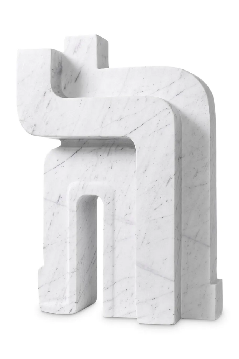Objet décoratif en marbre blanc | Eichholtz Alaistair | Meubleluxe.fr