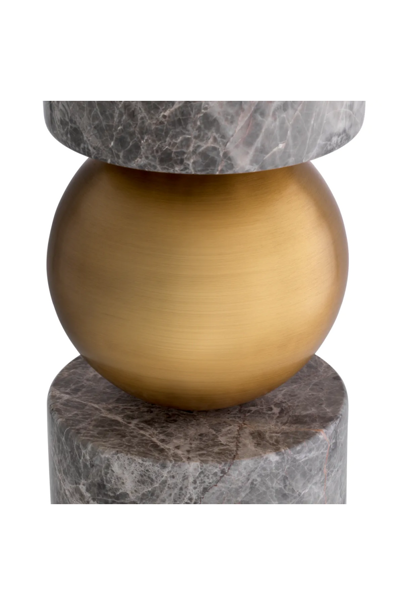 Lampe de table en marbre gris et laiton | Eichholtz Levy | Meubleluxe.fr