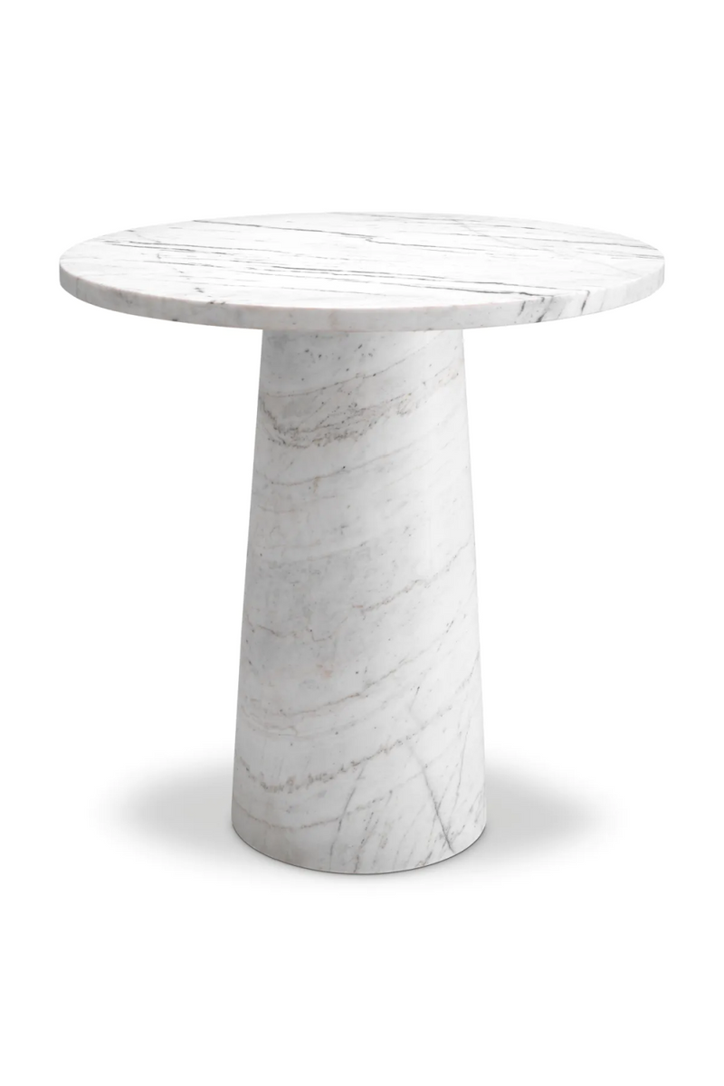Table d'appoint en marbre blanc | Eichholtz Terry | Meubleluxe.fr