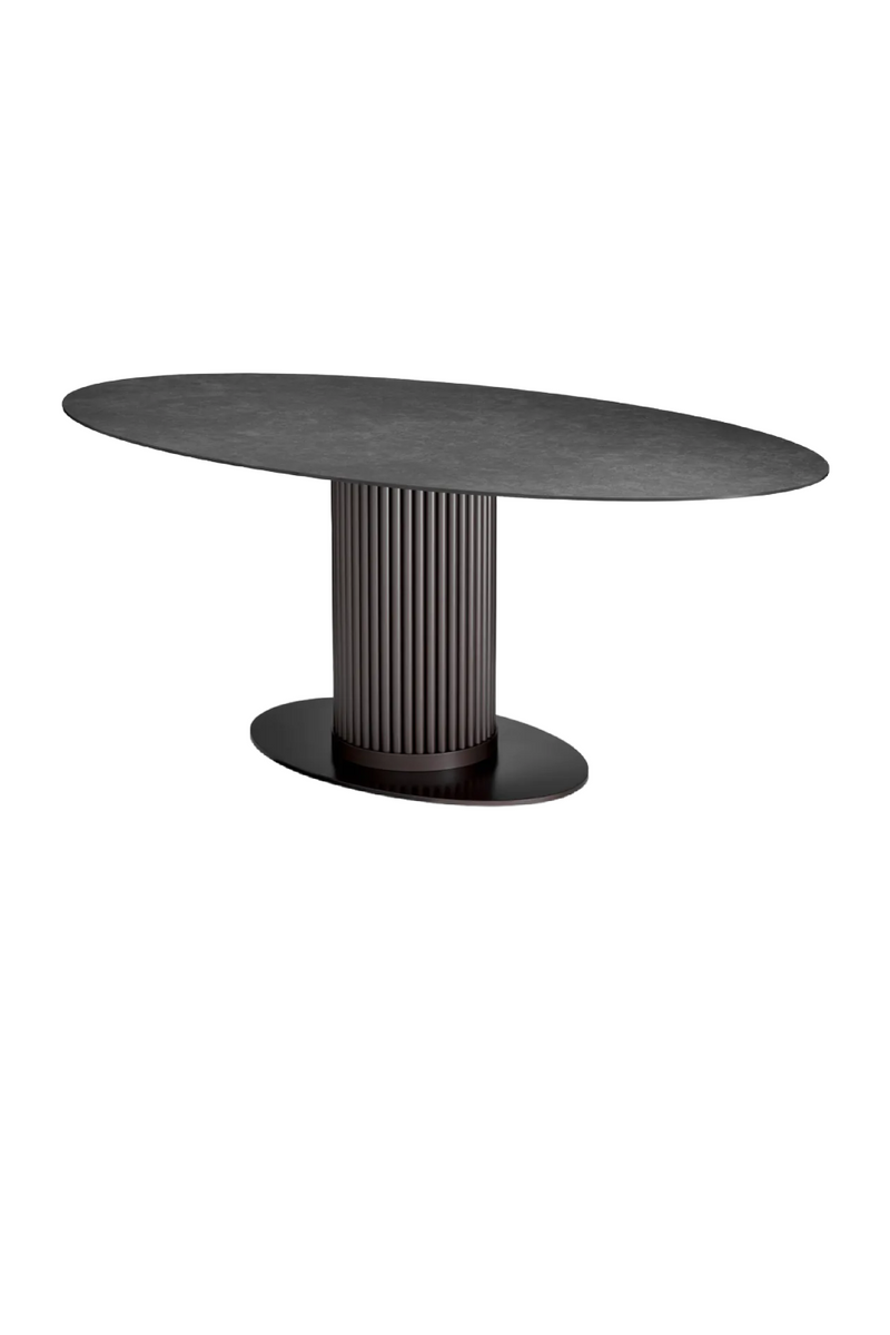 Table de salle à manger en bronze et céramique | Eichholtz Volterra | Meubleluxe.fr