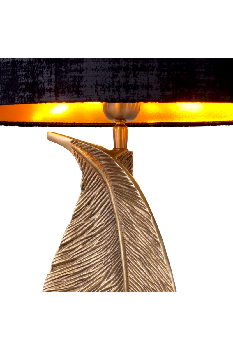 Lampe de table en laiton vieilli | Eichholtz Foglia | Meubleluxe.fr