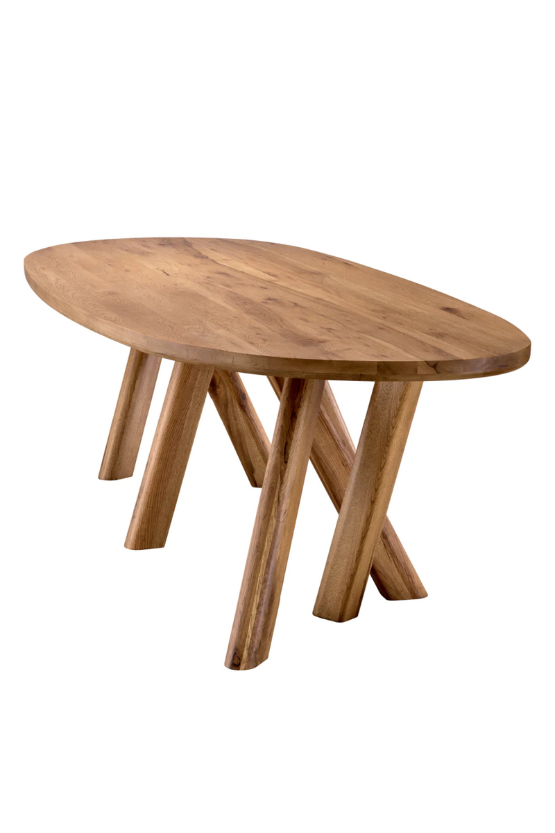 Table de salle à manger en chêne | Eichholtz Bayshore | Meubleluxe.fr