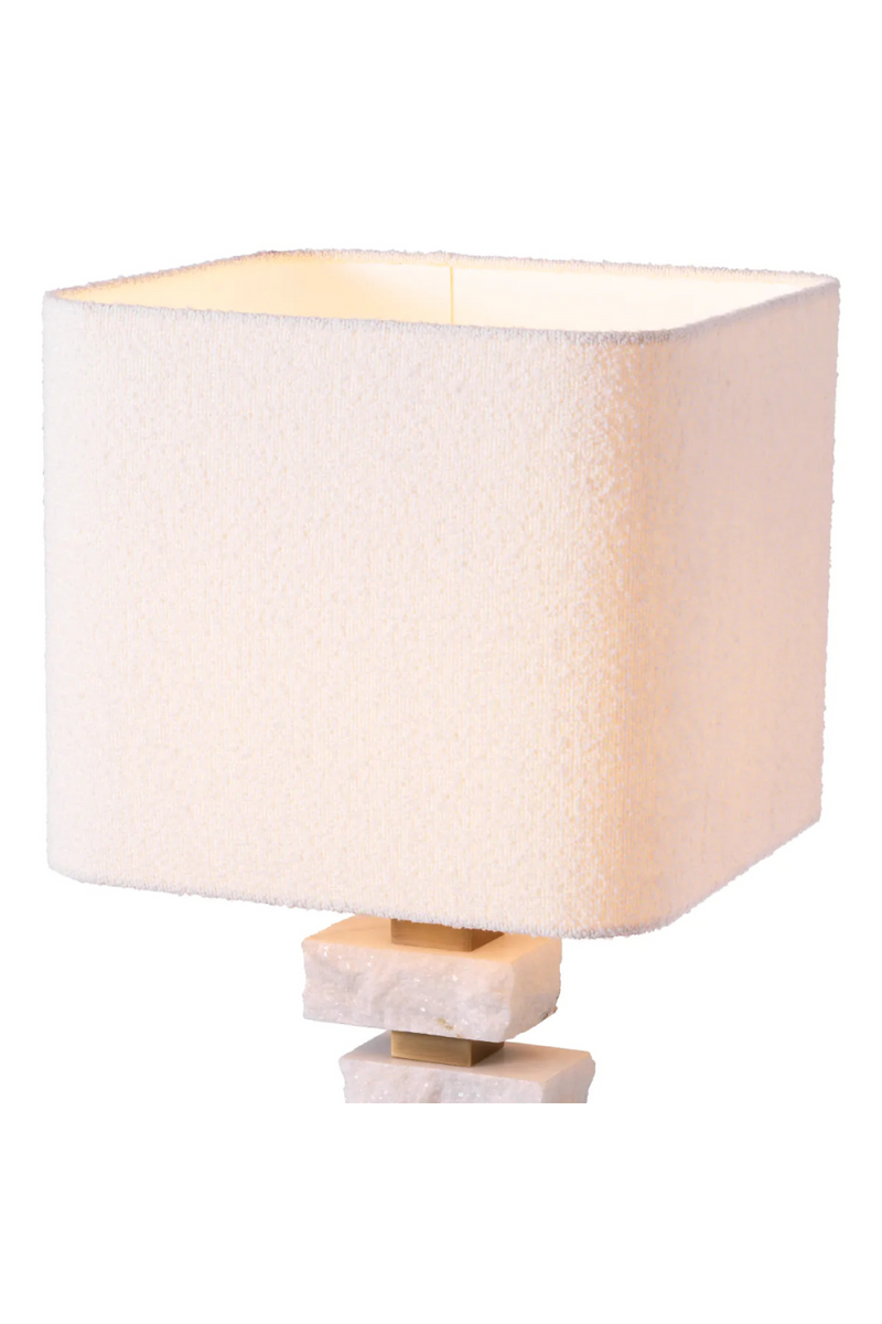 Lampe de table en marbre blanc et laiton | Eichholtz Amber L | Meubleluxe.fr