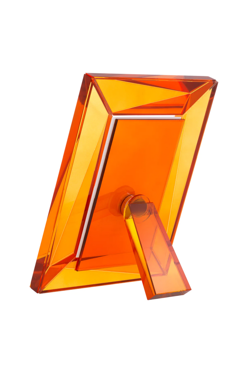 Cadre photo en cristal orange (lot de 2) | Eichholtz Obliquity L | Meubleluxe.fr