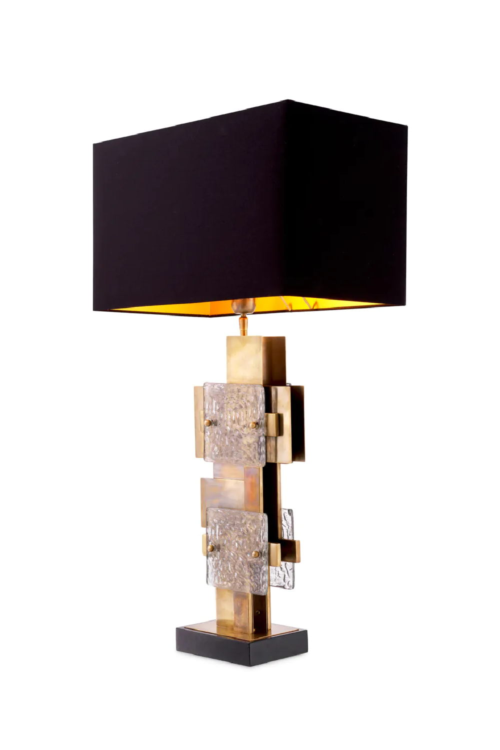 Lampe de table Demi-Lune Eichholtz en laiton et granite 53 cm