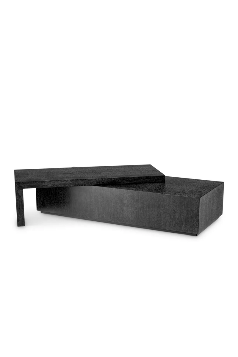 Table basse rotative en bois de chêne noir | Eichholtz Salento | Meubleluxe.fr