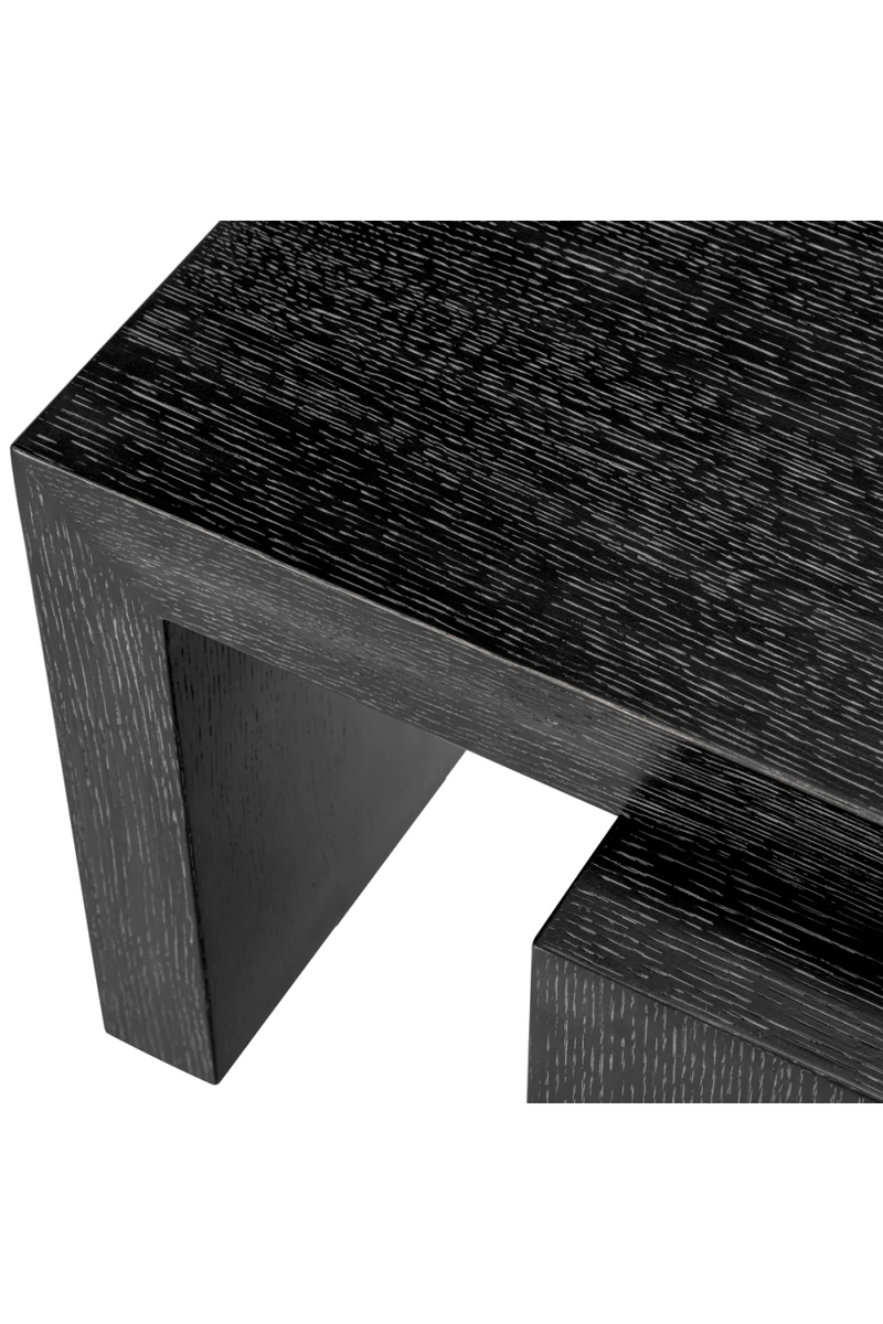 Table basse rotative en bois de chêne noir | Eichholtz Salento | Meubleluxe.fr