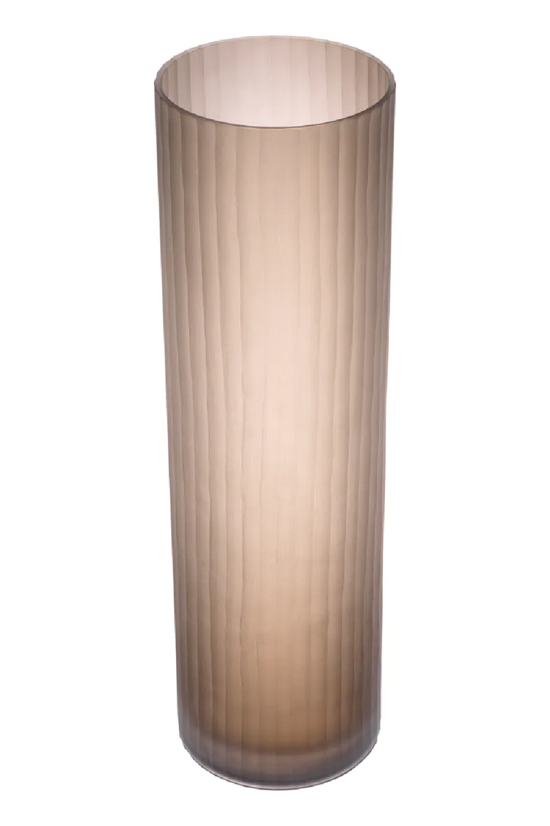 Vase en verre dépoli marron | Eichholtz Haight L | Meubleluxe.fr