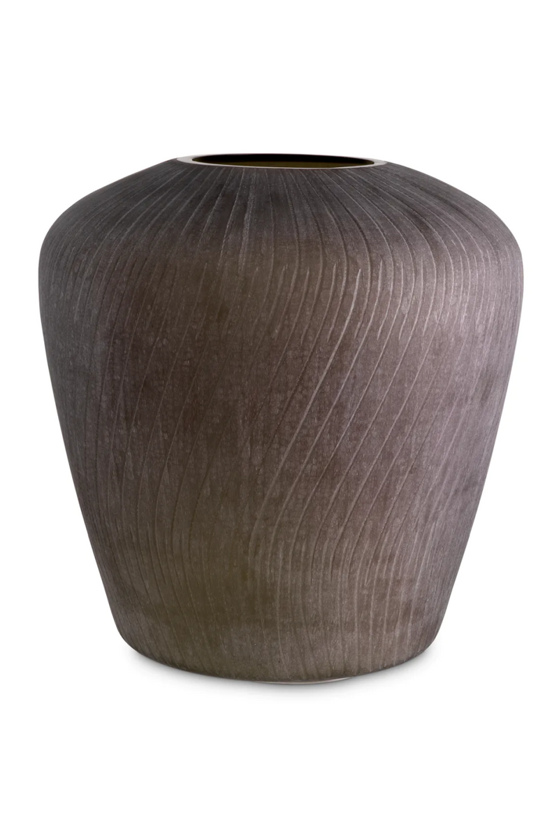 Vase marron en verre | Eichholtz Tarlow | Meubleluxe.fr