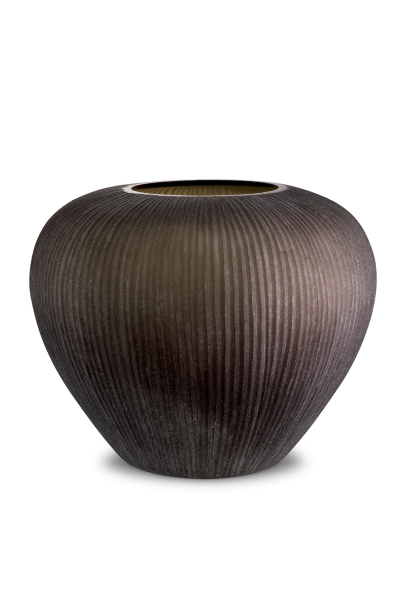 Vase marron en verre | Eichholtz Bayly | Meubleluxe.fr