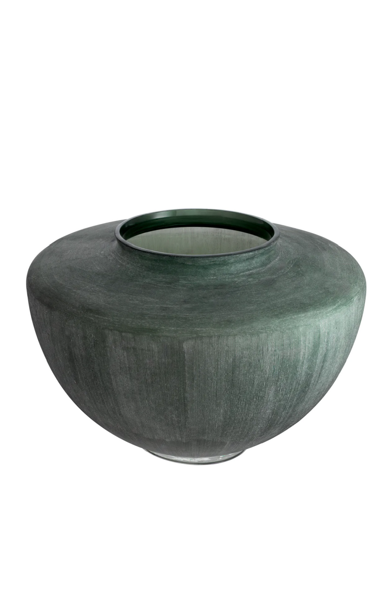 Vase vert finition pierre | Eichholtz Wainscoot | Meubleluxe.fr