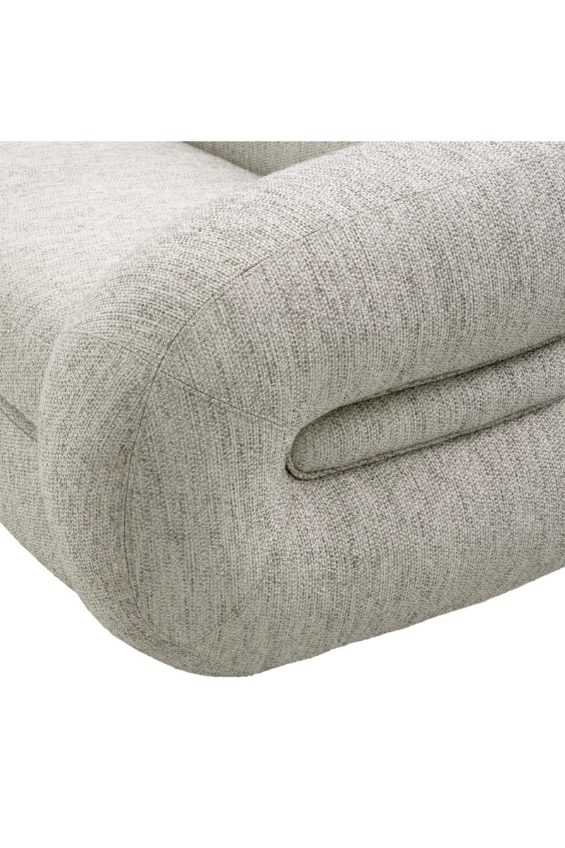 Canapé 4 places en tissu gris et laiton | Eichholtz Cosensa | Meubleluxe.fr
